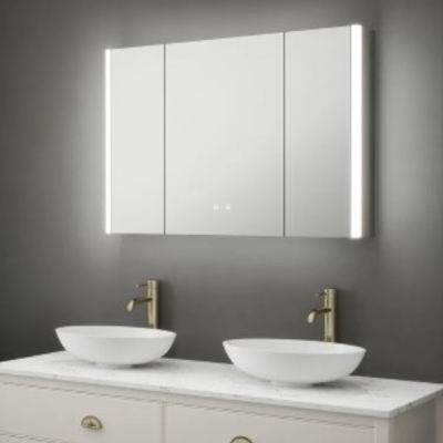 Balmoral Triple Tunable LED Mirror Cabinet with Speaker & Shaver Socket