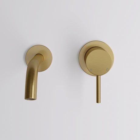 Core Wall Mounted Basin Tap Brushed Brass