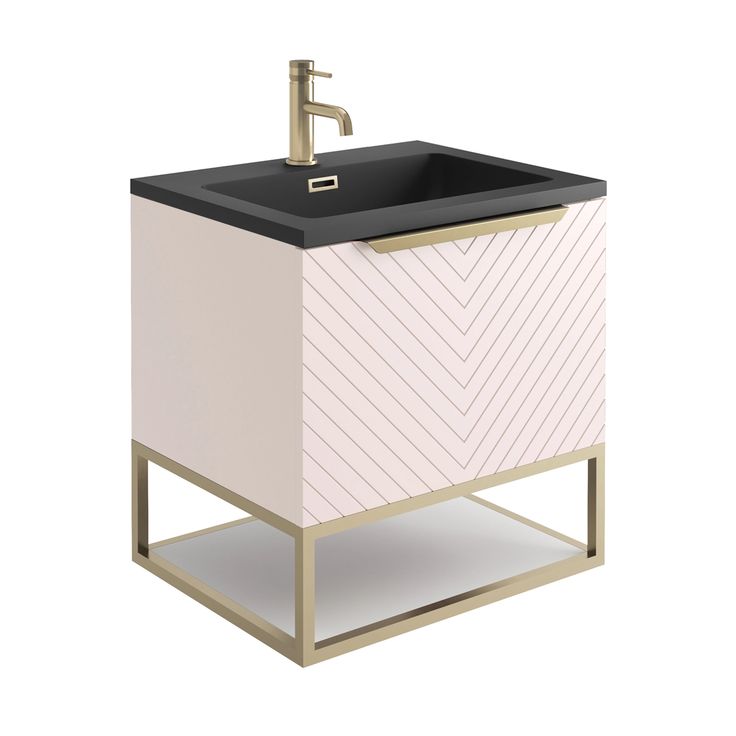 Brushed Brass Frame with White Shelf 80×48