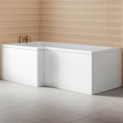 1700mm L Shape Front Bath Panel - White