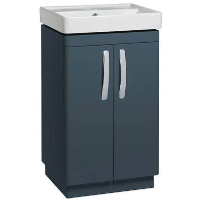 Tavistock Compass 600mm Floor Standing Unit with Doors and basin - Oxford Blue