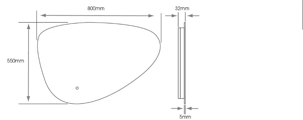 Nara Pebble Tunable LED Mirror
