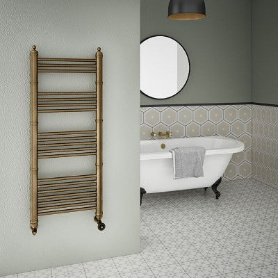 Scotney Electric 1200 x 500mm Designer Rail - Brushed Brass