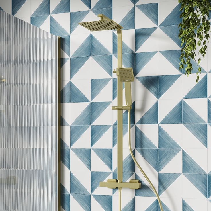 Elliot Brushed Brass Square Rigid Riser Shower