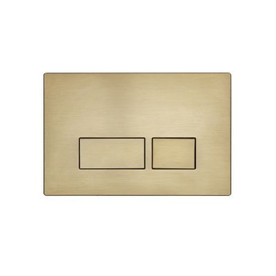 Square Brushed Brass Dual Flush Button
