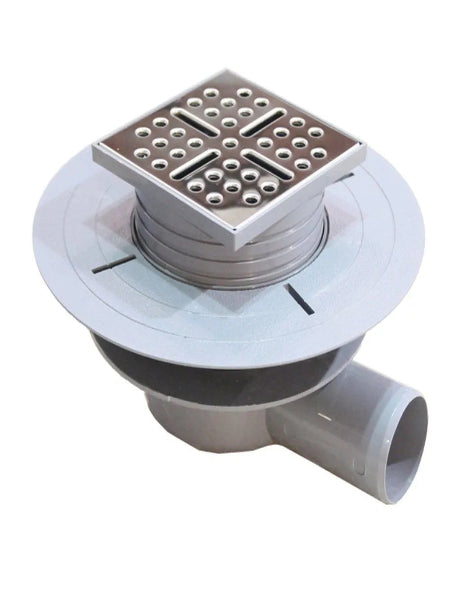 Aqua-I Wetroom Shower Tray Square 1000mm x 1000mm With Center Waste And Installation Kit