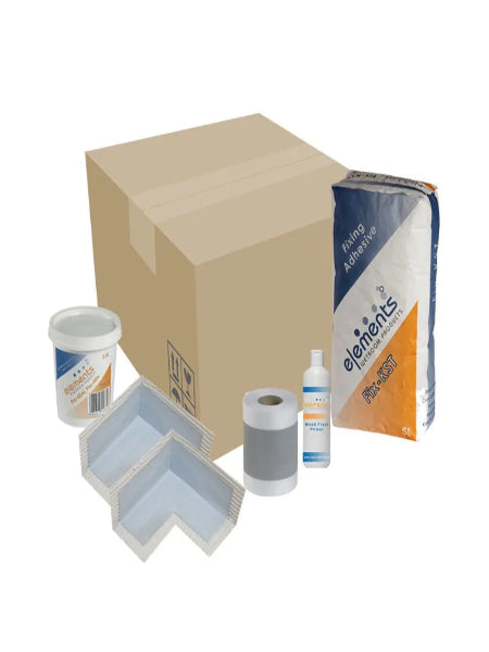 Aqua-I Wetroom Shower Tray Square 1000mm x 1000mm With Center Waste And Installation Kit