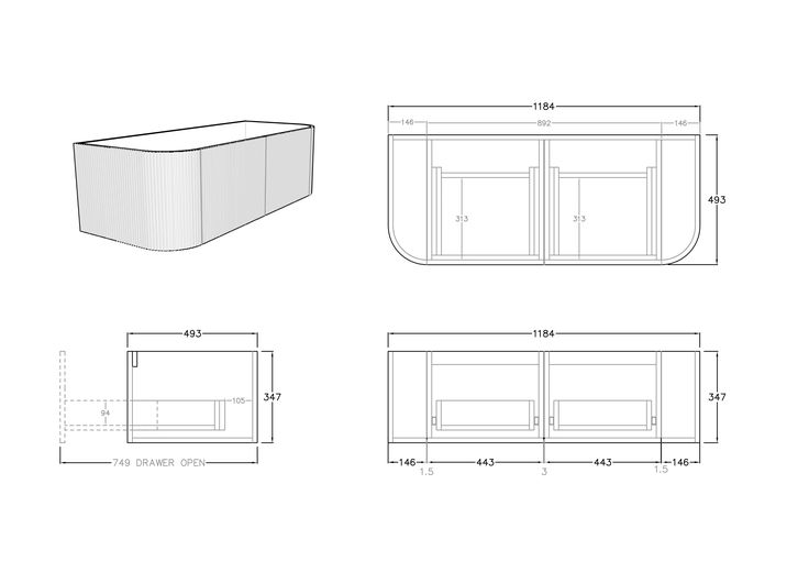 Linea Curve 900 Unit