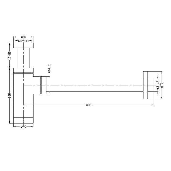 Minimalist Bottle Trap Brushed Bronze