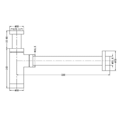 Minimalist Bottle Trap Brushed Bronze
