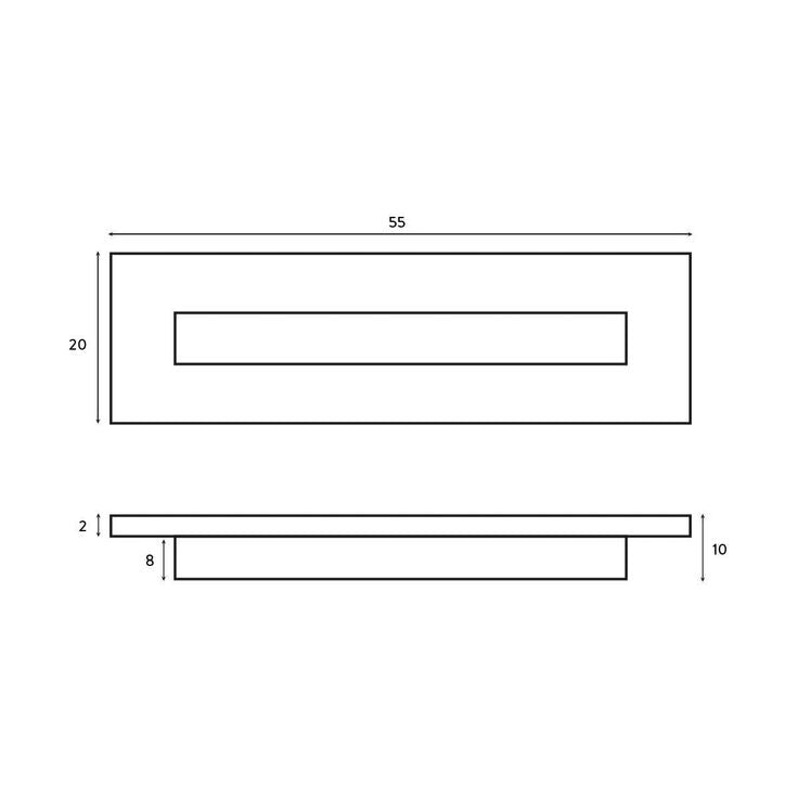 Brass Rectangle Overflow Insert