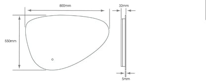 Nara Pebble Tunable LED Mirror