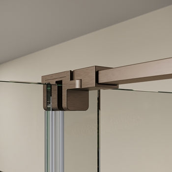 Scudo Momentum 1400mm Sliding Shower Door in Brushed Bronze