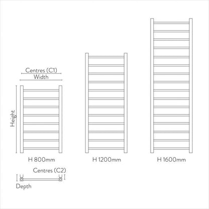 1200 x 500 Gunmetal Radiator